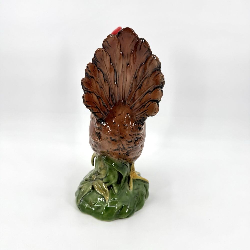 Atlantic Mold Ceramic Hen & Chick Figurine 13.5” Hand Painted Vintage Glazed - Picture 3 of 16